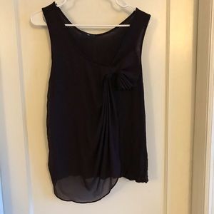 Purple bow overlay tank top gap large
